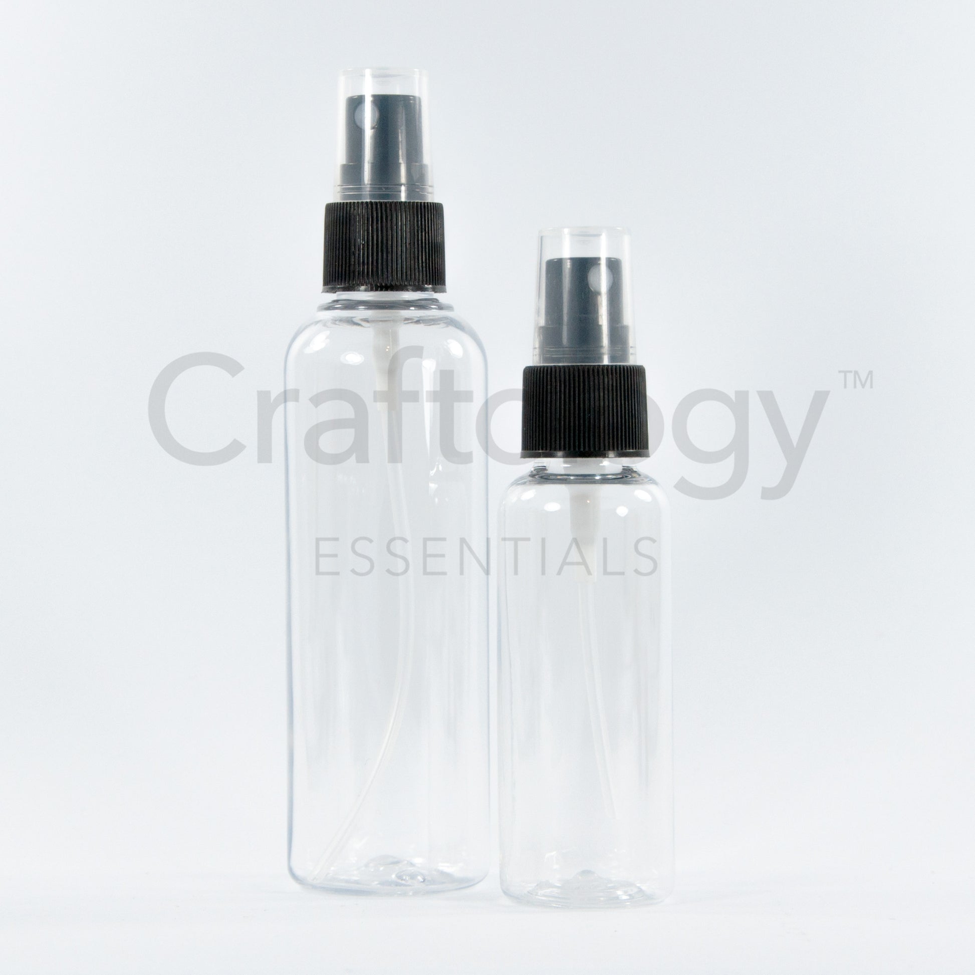 Plastic Spray Bottle (Clear, Black Sprayer) - Craftology Essentials - Philippines